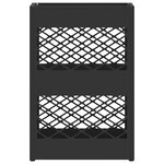 vidaXL Porte-parapluie avec stockage Noir 28 x 12 x 41 cm Métal