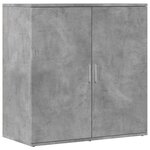 vidaXL Buffets 2 Pièces gris béton 79x38x80 cm bois d'ingénierie
