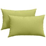 vidaXL Coussins de canapé 2 Pièces Vert clair 50 x 30 cm tissu