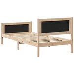 vidaXL Cadre de lit avec tête de lit Taupe 90 x 190 cm Pin massif