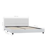 vidaXL Cadre de lit sans matelas blanc similicuir 140x200 cm