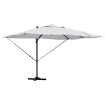 vidaXL Parasol Roma à Bras Déporté Beige  Noir 352 x 251 x 265 cm