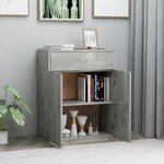 vidaXL Buffet Gris béton 60x30x75 cm Bois d'ingénierie