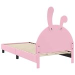 vidaXL Cadre de lit pour enfants avec tête de lit Rose 80 x 200 cm PU