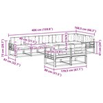 vidaXL Ensemble de canapés d'extérieur 8 pc Naturel et Beige