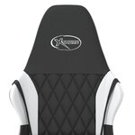 vidaXL Chaise de jeu de massage Noir et blanc Similicuir