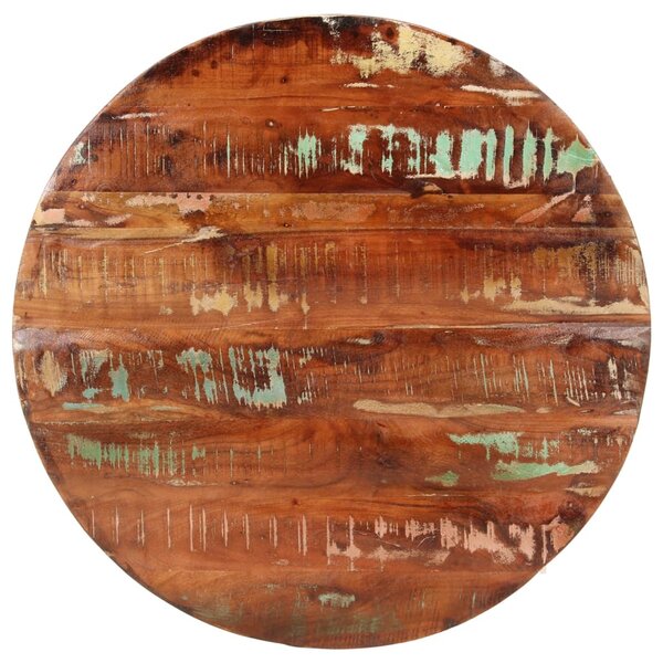 vidaXL Dessus de table Ø 80x1 5 cm rond bois massif de récupération