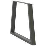 vidaXL Pieds de table à manger en V 3 pièces Anthracite 70 x (72-73 3) cm Acier