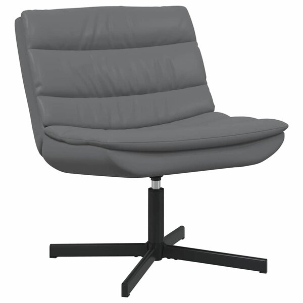 vidaXL Chaise pivotante Gris 63 x 75 x 76 cm Faux cuir