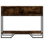 vidaXL Table console chêne fumé 100x35x74 5 cm bois d'ingénierie