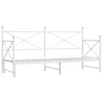 vidaXL Lit de jour avec lit gigogne sans matelas blanc 80x200 cm acier