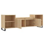 vidaXL Meuble TV Chêne sonoma 160x35x55 cm Bois d'ingénierie