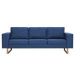 vidaXL Ensemble de canapé 2 Pièces Tissu Bleu