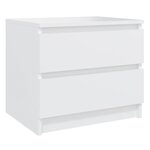 vidaXL Table de chevet Blanc 50x39x43 5 cm Aggloméré