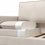 vidaXL Canapé Crème 76 x 81 x 87 5 cm Polyester