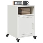 vidaXL Table de chevet blanc 36x39x59 cm acier