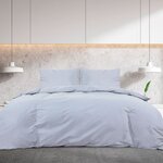 vidaXL Ensemble de housse de couette Gris 220x240 cm Coton