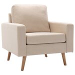 vidaXL Ensemble de canapés 2 Pièces Tissu Crème