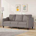 vidaXL Canapé à 3 places Taupe 180 cm Tissu
