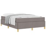 vidaXL Cadre de lit avec matelas Taupe 140 x 200 cm tissu
