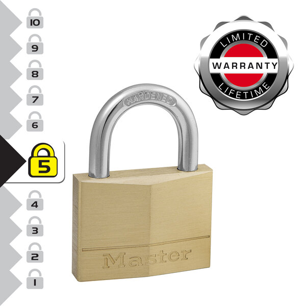 150EURQNOP Lot de 4 Cadenas à Clé en Laiton  Doré  6 8 x 5 x 1 4 cm