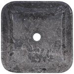 vidaXL Lavabo Gris 40x40x10 cm Marbre