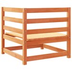 vidaXL Salon de jardin 10 Pièces cire marron bois de pin massif