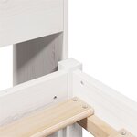 vidaXL Lit bibliothèque sans matelas blanc 75x190cm bois de pin massif