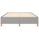 vidaXL Cadre de lit sans matelas gris clair 140x190 cm tissu
