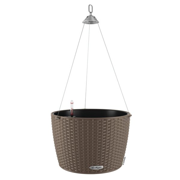 LECHUZA Jardinière suspendue NIDO Cottage 35 ALL-IN-ONE Marron sable