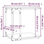vidaXL Table d'appoint Chêne marron 50x35x52 cm Bois d'ingénierie