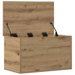 Coffre de rangement vidaXL avec couvercle Chêne artisanal 60x35x35 cm Bois panelisé