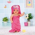 Zapf Creation 830635 - BABY born Bath Serviette de bain à capuche et gant de toilettes