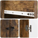 vidaXL Ensemble de Meubles 2 Pièces Chêne fumé 66 x 34 5 x 90 cm