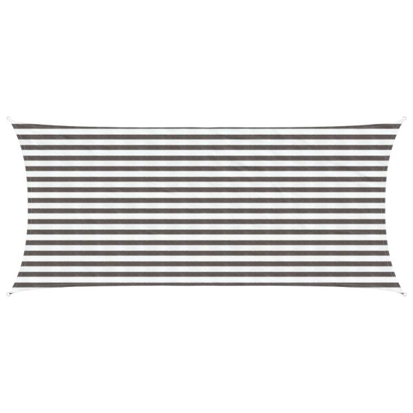 vidaXL Voile d'ombre 2 x 4 5 m HDPE Rectangulaire Gris clair et blanc