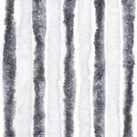 vidaXL Moustiquaire Gris et blanc 56x200 cm Chenille