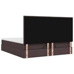 VidaXL Cadre de lit ottoman avec matelas marron foncé 200x200 cm tissu