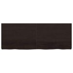 vidaXL Étagère murale marron foncé bois chêne massif traité