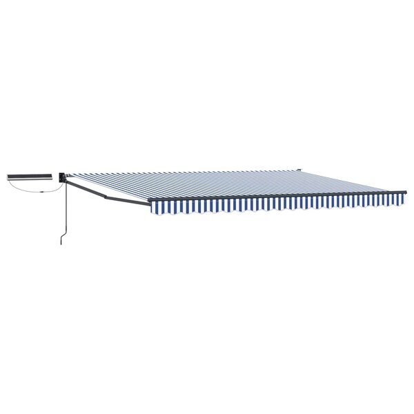 vidaXL Auvent rétractable électrique Bleu  Blanc  Anthracite 4 x 2 m