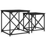 vidaXL Tables basses gigognes 2 Pièces noir bois d'ingénierie