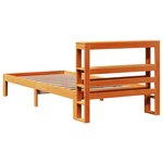 vidaXL Cadre de lit sans matelas cire marron 100x200cm bois pin massif