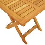 vidaXL Chaise Longue avec Coussin et Table en Bois d'Acacia Rouge