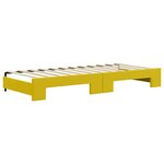 vidaXL Lit de jour avec lit gigogne jaune 90x200 cm velours