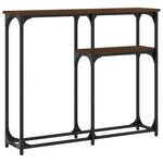 vidaXL Table console chêne marron 90x22 5x75 cm bois d'ingénierie