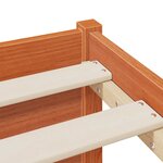 vidaXL Cadre de lit avec tête de lit de rangement Cire marron