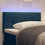 vidaXL Tête de Lit LED avec des lumières à LED Bleu 90 cm tissu