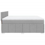 vidaXL Sommier à lattes de lit avec matelas Gris clair 180x200cm Tissu