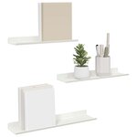 vidaXL Étagère flottante 3 pc Blanc 40 x 9 x 2 5 cm Acier