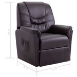 vidaXL Chaise inclinable Marron Similicuir