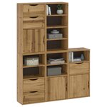 vidaXL Armoires latérales 5 Pièces ODDA 40x24x79 cm bois massif pin